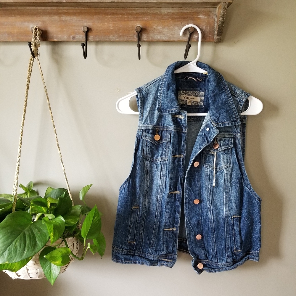 Womens white washed jean jacket